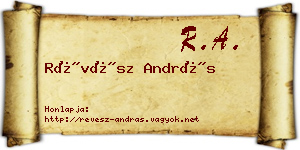 Révész András névjegykártya
