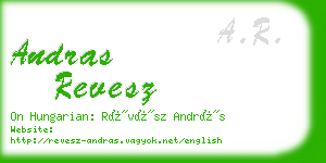 andras revesz business card